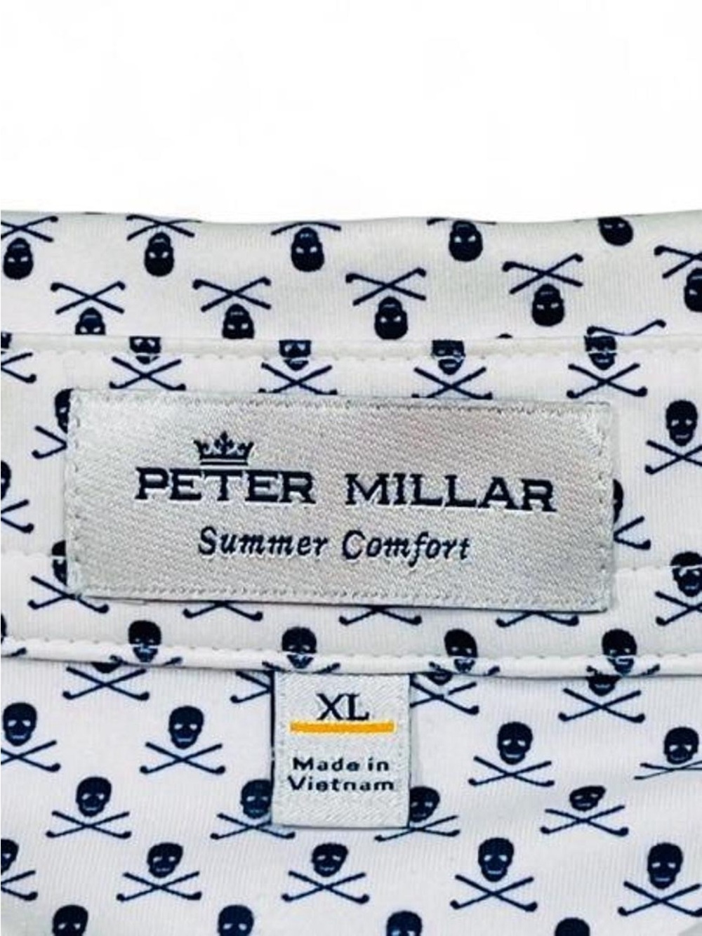 NWOT! Peter Millar Ryder Cup 2020 Whistling Straits White Golf Shirt Men’s XL - Picture 7 of 8